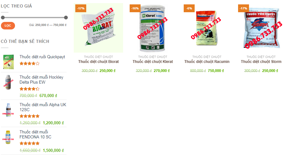 thuốc diệt côn trùng tại Bạc Liêu