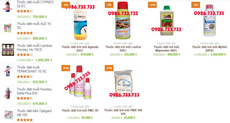 thuốc diệt côn trùng tại Đắk Lắk