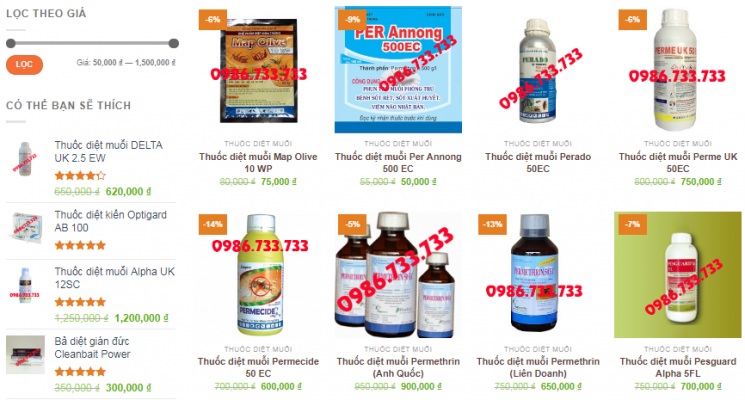 thuốc diệt côn trùng tại Hà Tĩnh